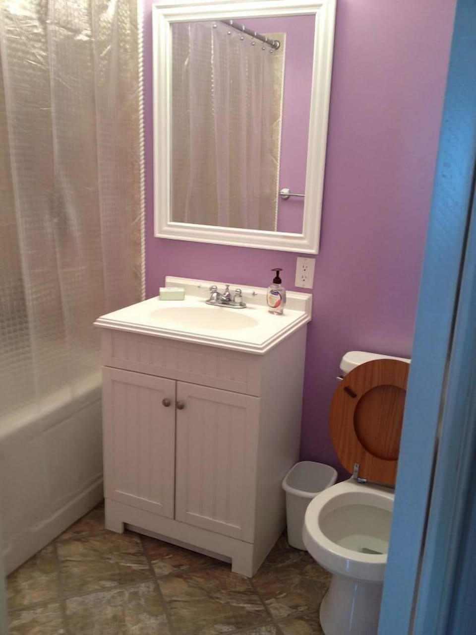 One of 2 bathrooms.  This one has a jetted tub to relax in.