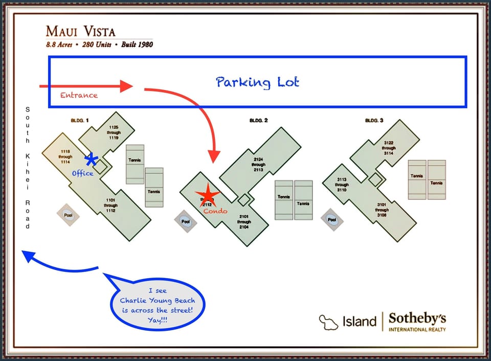 Parking Lot, Condo and Office locations