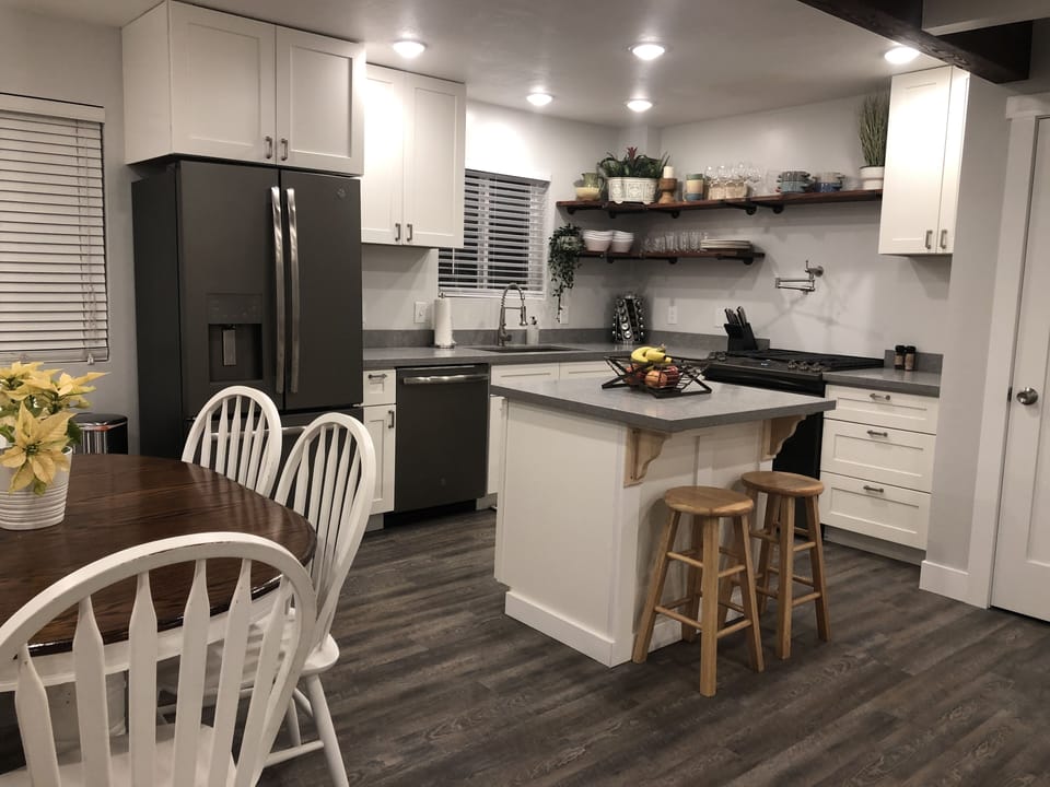 Looking into kitchen from the family room