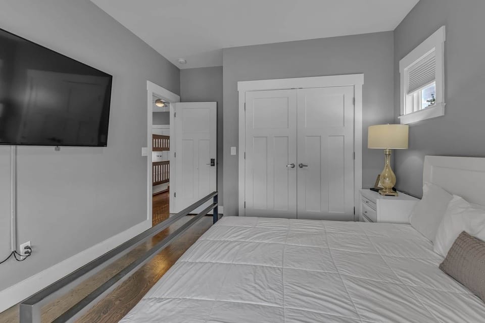 Large, Upstairs King Bedroom with TV