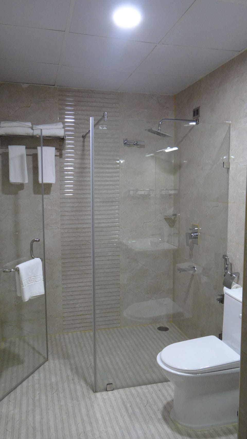Executive Suite, 1 Queen Bed, Smoking | Bathroom | Shower, rainfall showerhead, free toiletries, towels