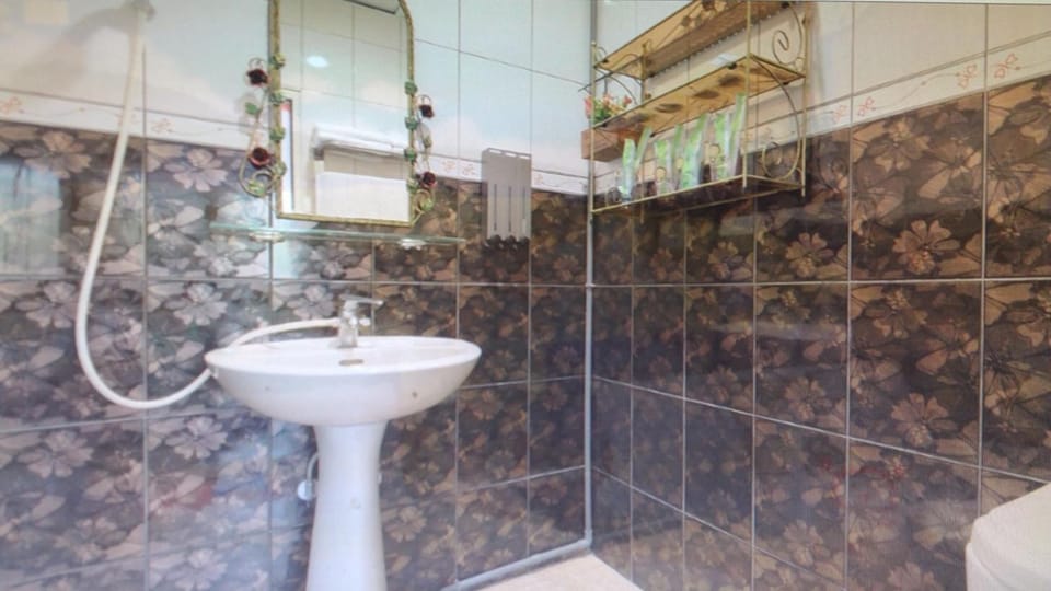 Shower, free toiletries, hair dryer, slippers