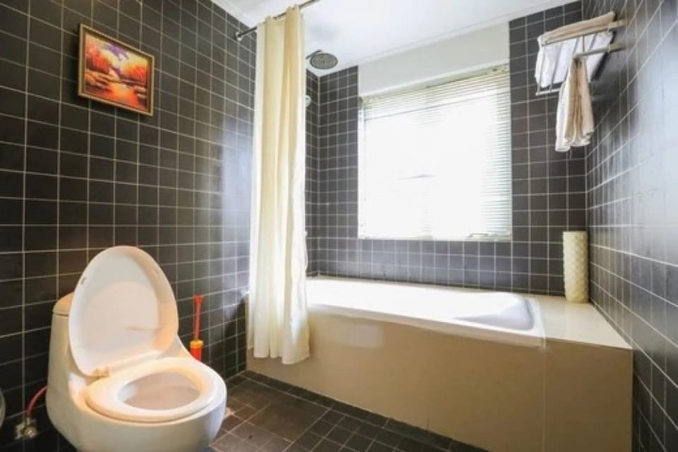 Free toiletries, hair dryer, slippers, towels
