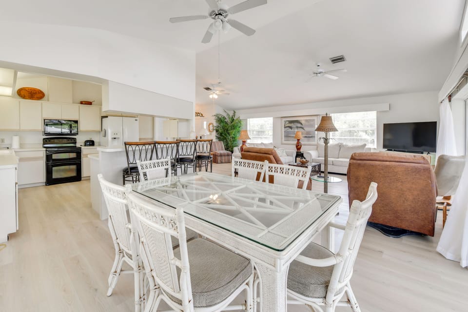 This charming dining area is great for formal family feasts.