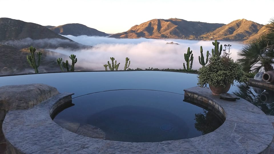 A Beautiful morning view floating in the clouds