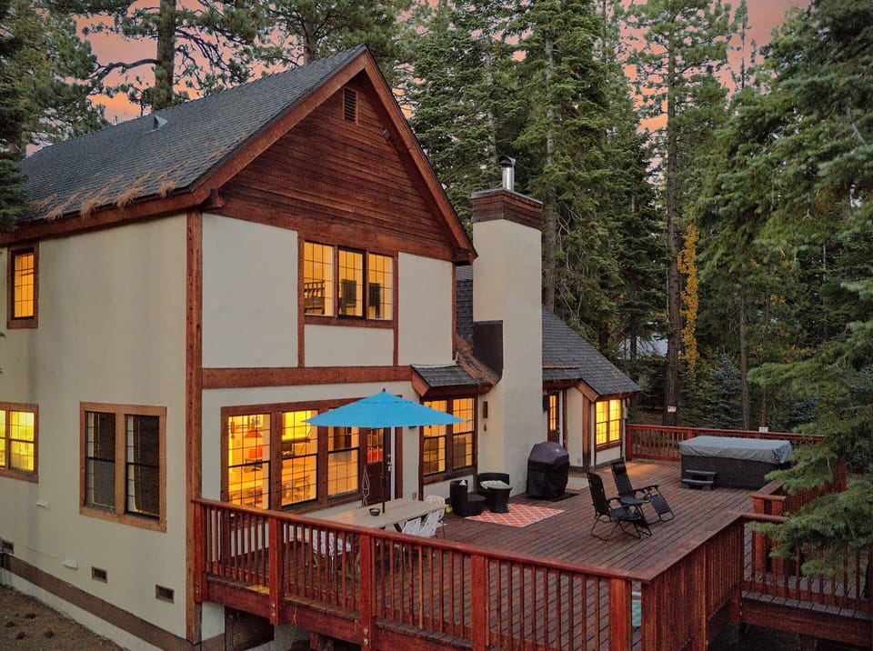 New 1000 sq. ft deck.  Come chill in the hot tub under the stars!