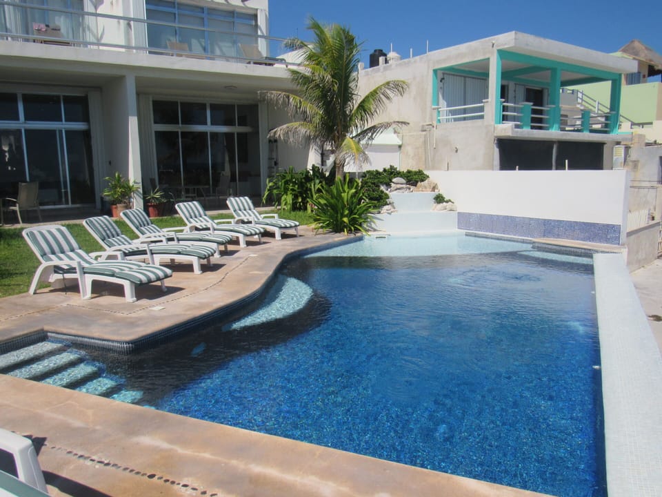 pool in the backyard