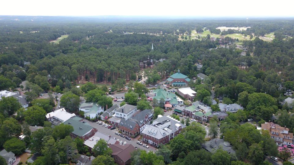 Aerial of Village just a few steps away