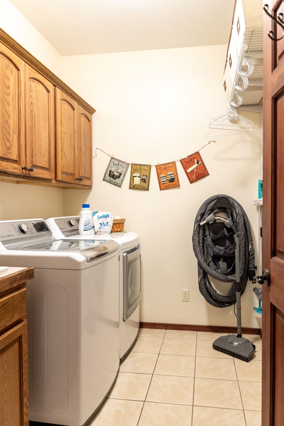 Laundry Room with XL capacity Washer & Dryer. Detergent provided.