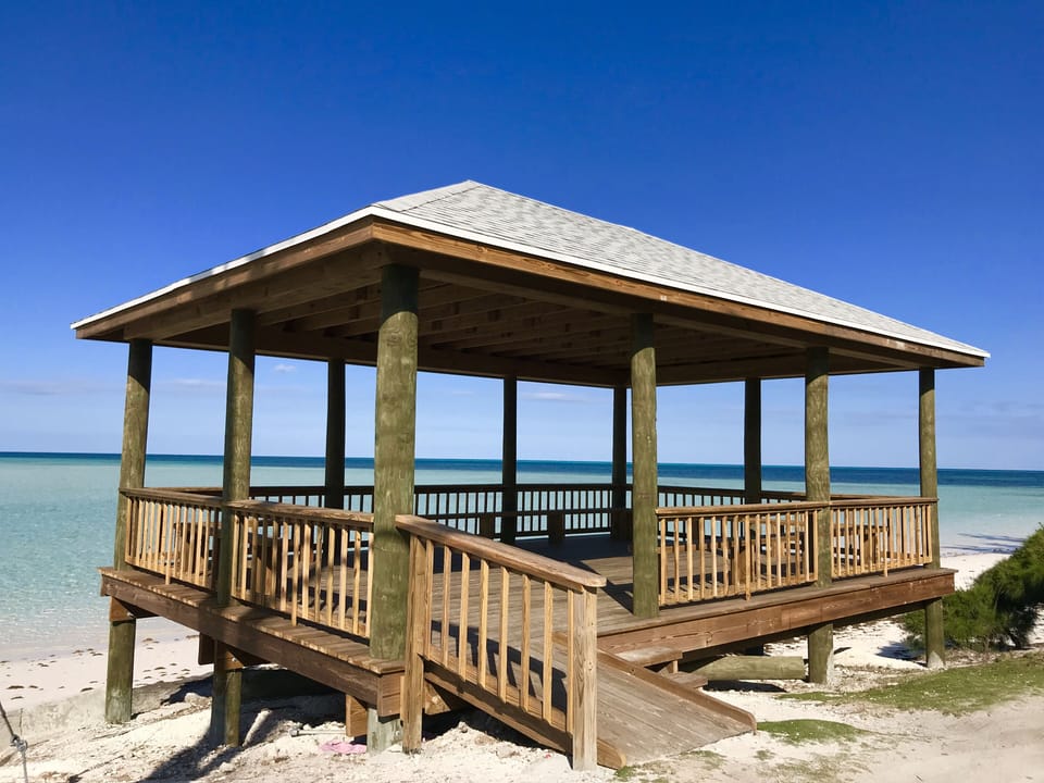 160 steps to this beautiful Pavilion at the beach🏖 Beautiful at sunset