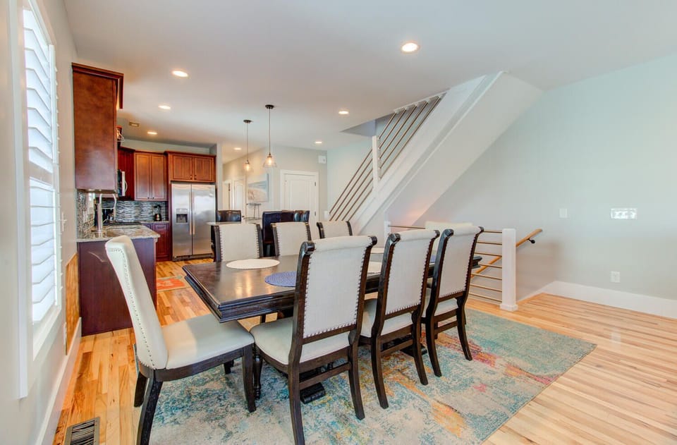 Dining table seats 8