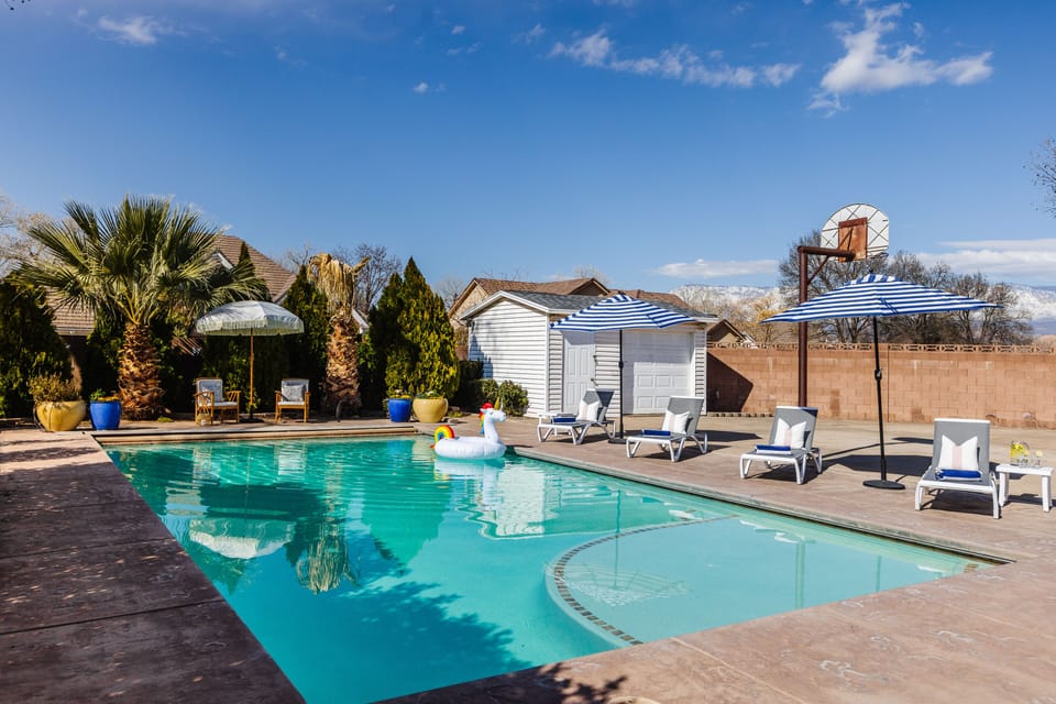Our private pool is great for pool parties, family fun, or a place to cool off!