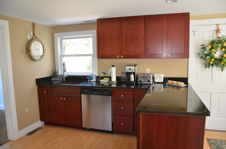 The  kitchen awaits your culinary adventure.