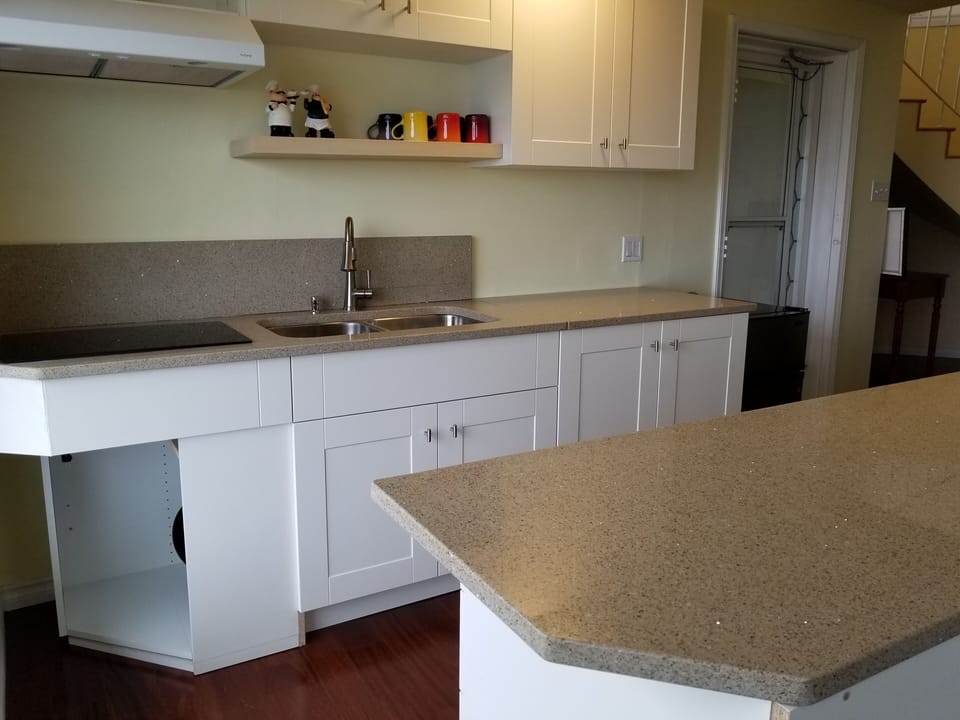 Shared fridge, microwave, electric kettle, toaster