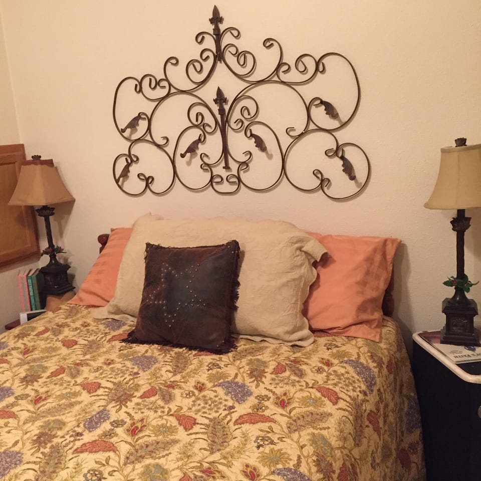 Pillowed memory foam queen bed. 