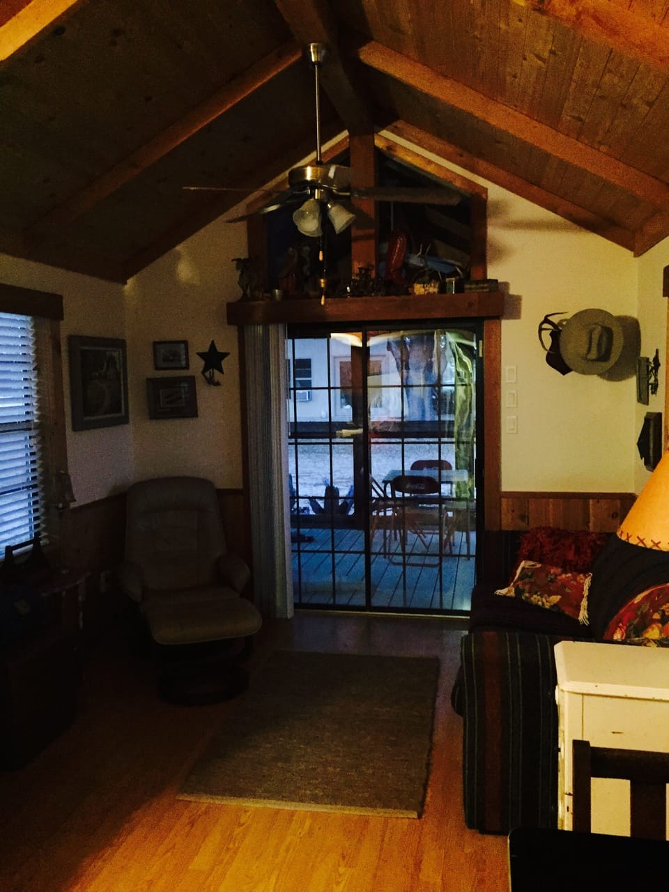 Very comfortable living room with couch, recliner, TV, and internet. 