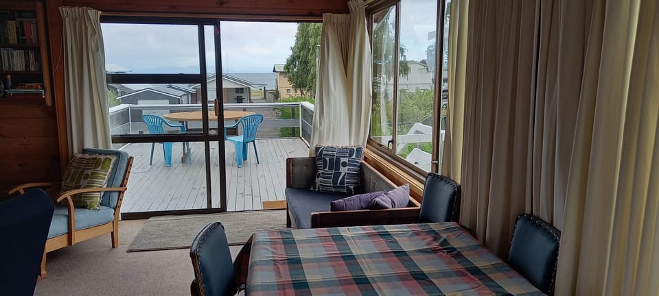 View from dining area out to deck