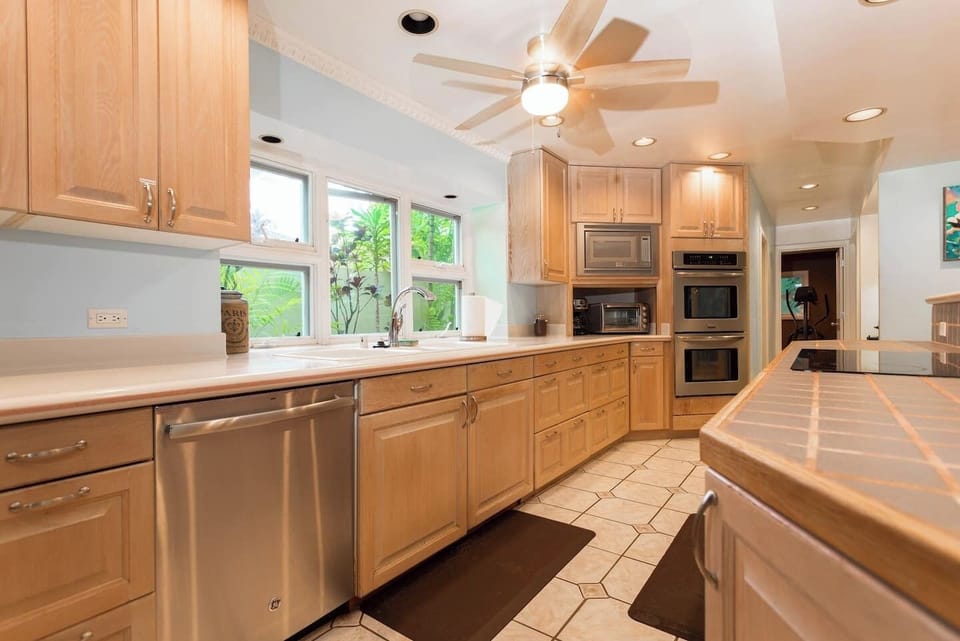Kitchen with double ovens 