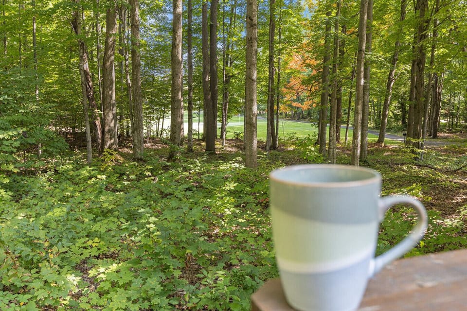 Deck view of the golf course green