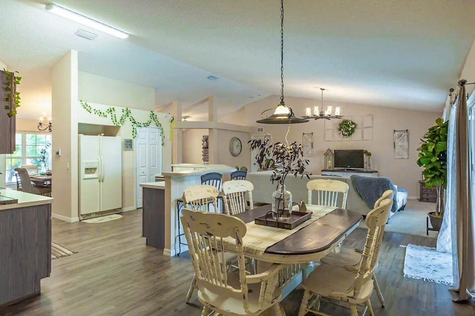 Open concept kitchen and living room