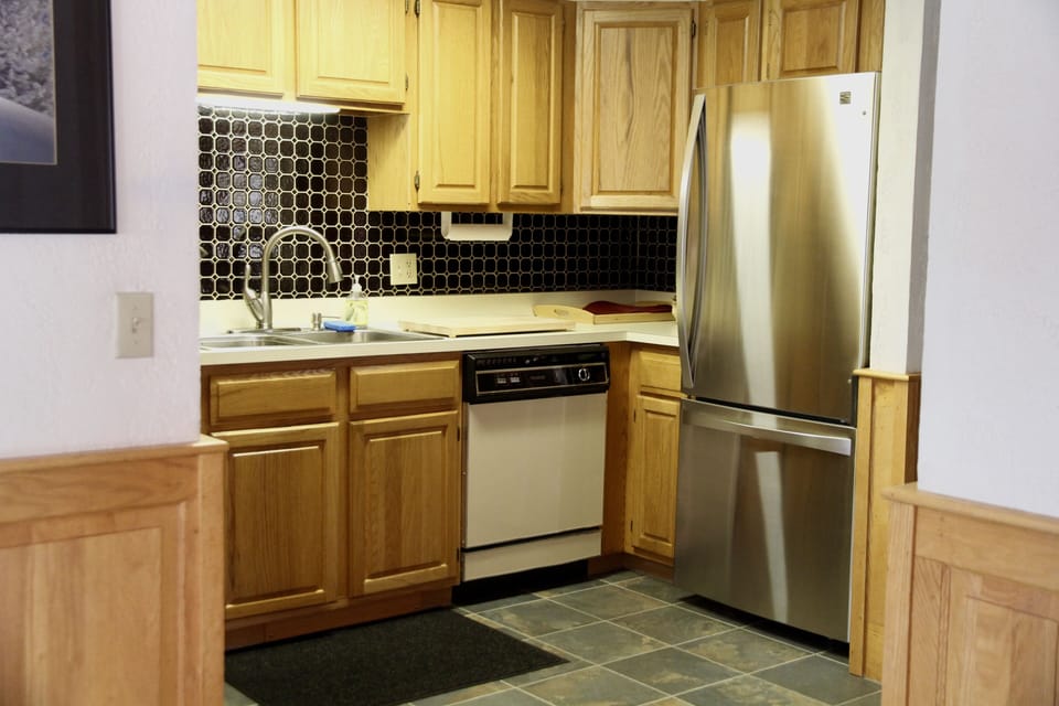 New refrigerator and range.