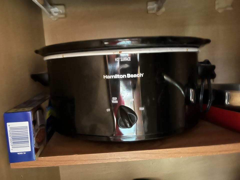 Crockpot - beat the heat & have meal ready when you come back from exploring!