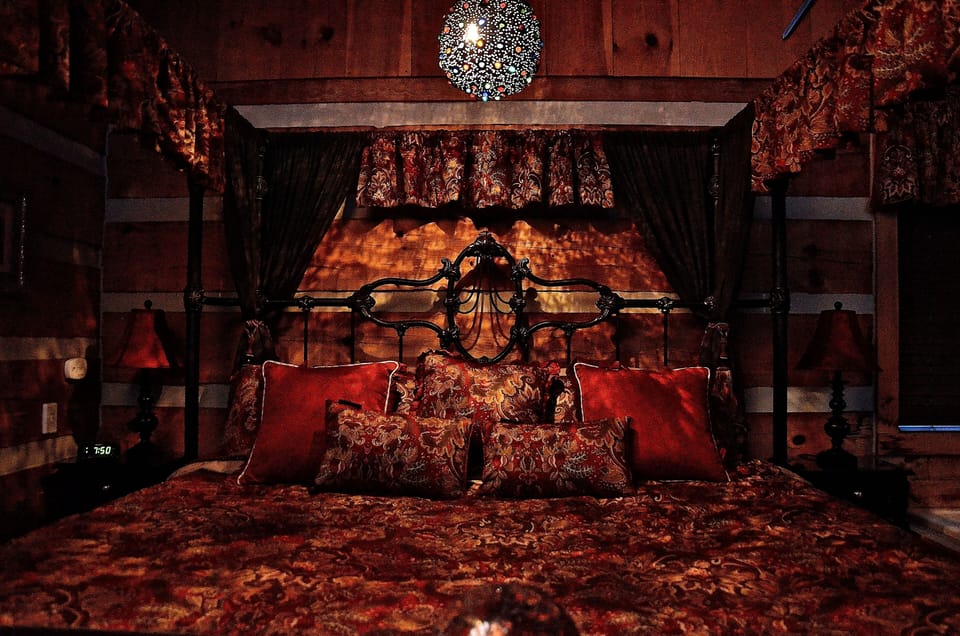 The Surprise!  Canopied Bed Fit for a King and Queen!
