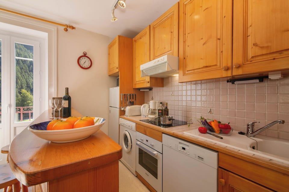 Fully equipped kitchen with a dishwasher and washing machine