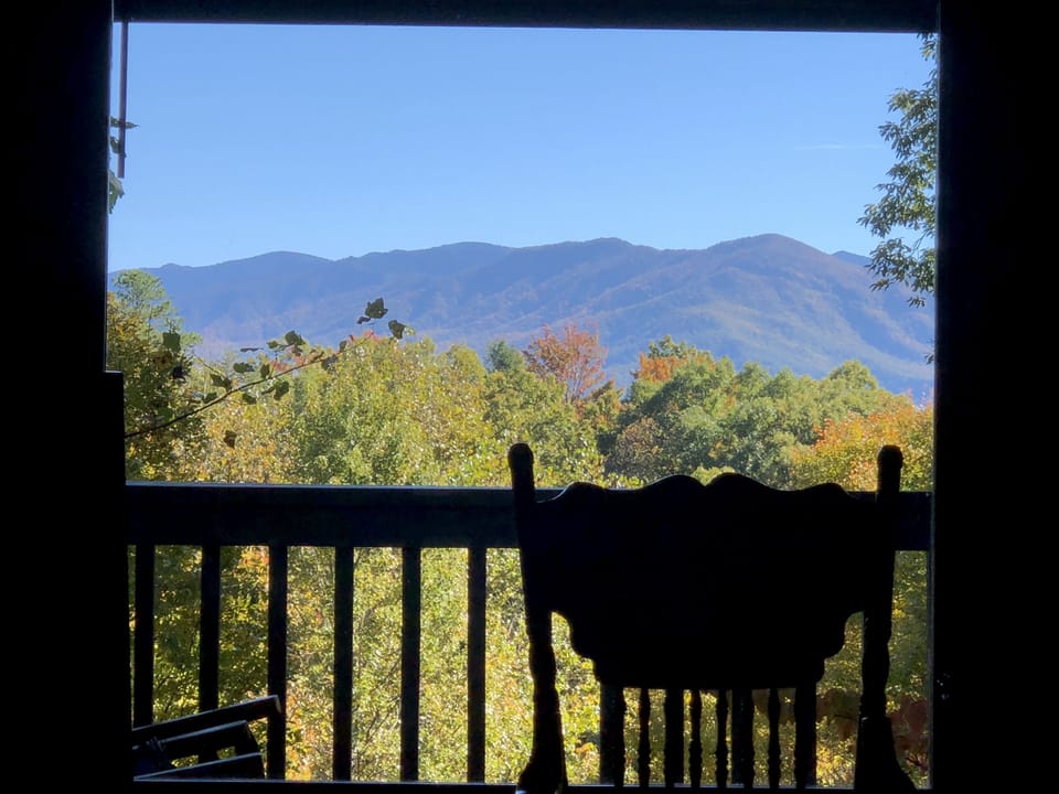 Mesmerizing mountain view from back deck