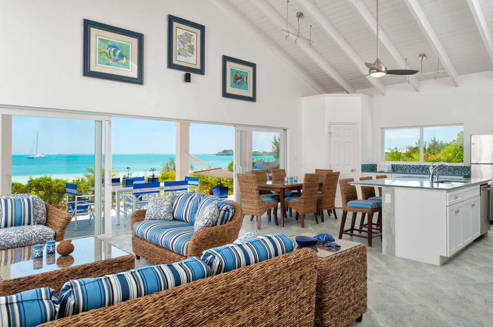 Coconut Beach Villa - North Suite Great Room - on the beach!