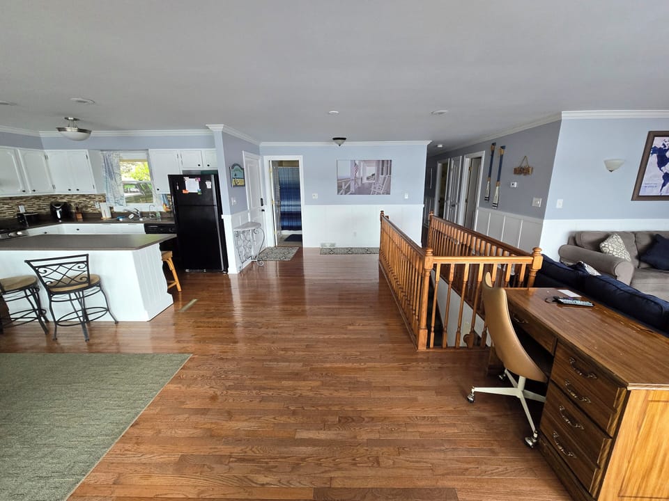 View from sliding glass doors/deck.