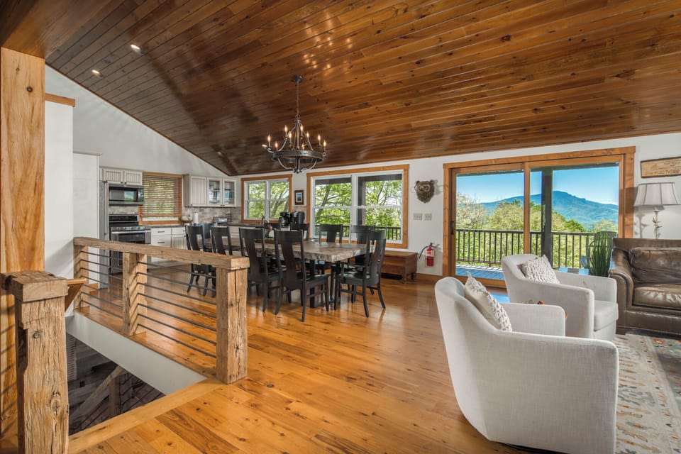 Spacious open-concept living and dining area perfect for gathering with family and friends