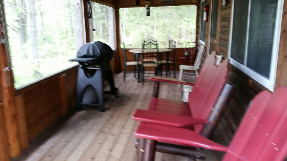 Ahh!! My favorite spot! Our screened in porch is equipped with rocking chairs!