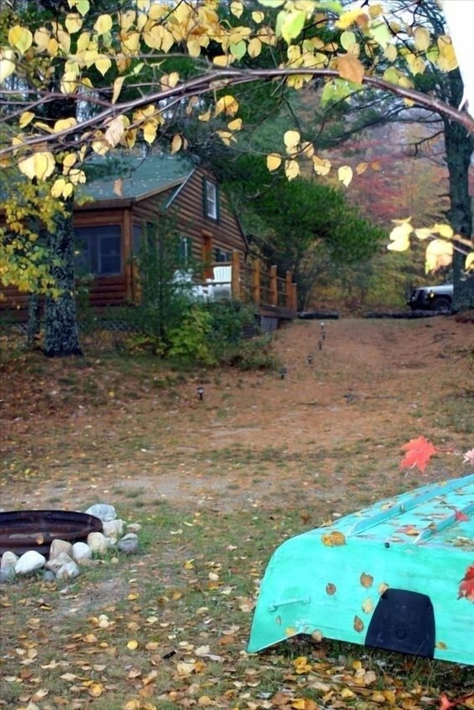 Yes, we have a dock, row boat, large canoe, & some life jackets! Buy a license.