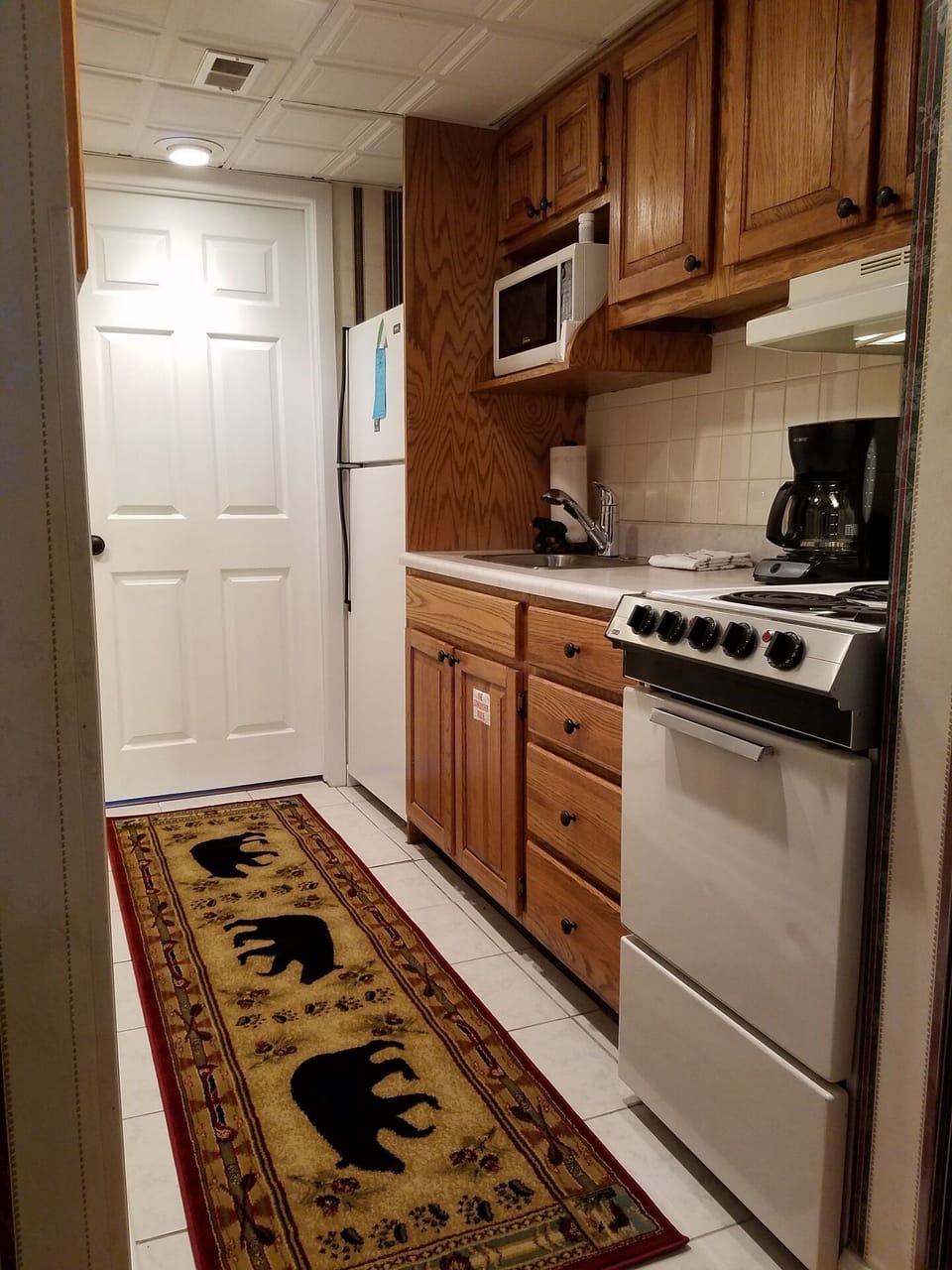 Convenient kitchen to prepare meals to save money on dining out!