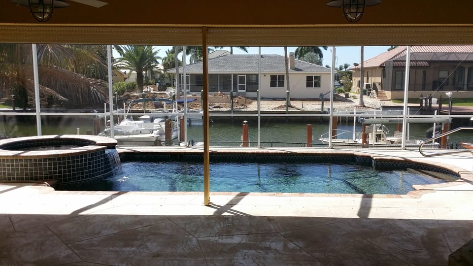 Pool View from Inside the House