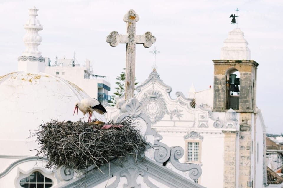 Stork on Olhao church