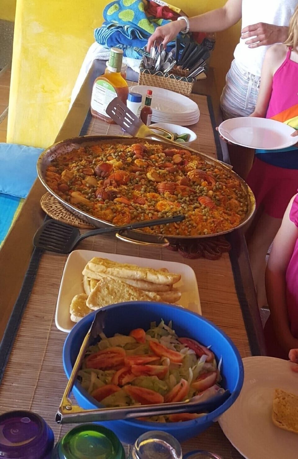 Have a paella prepared for you while enjoying the ocean view