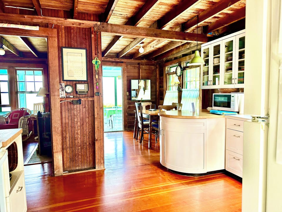 Kitchen view through to the porch.