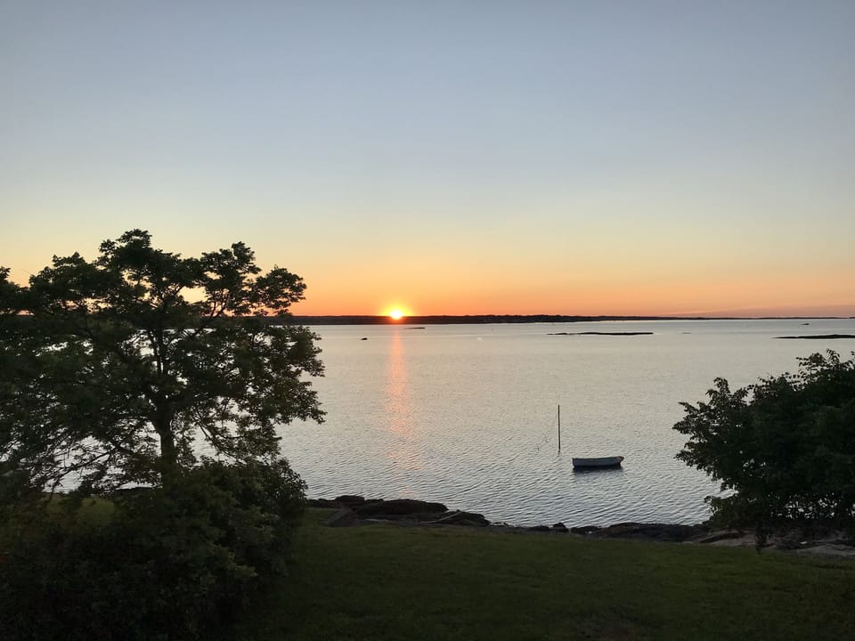 View of the sunrise from the porch.