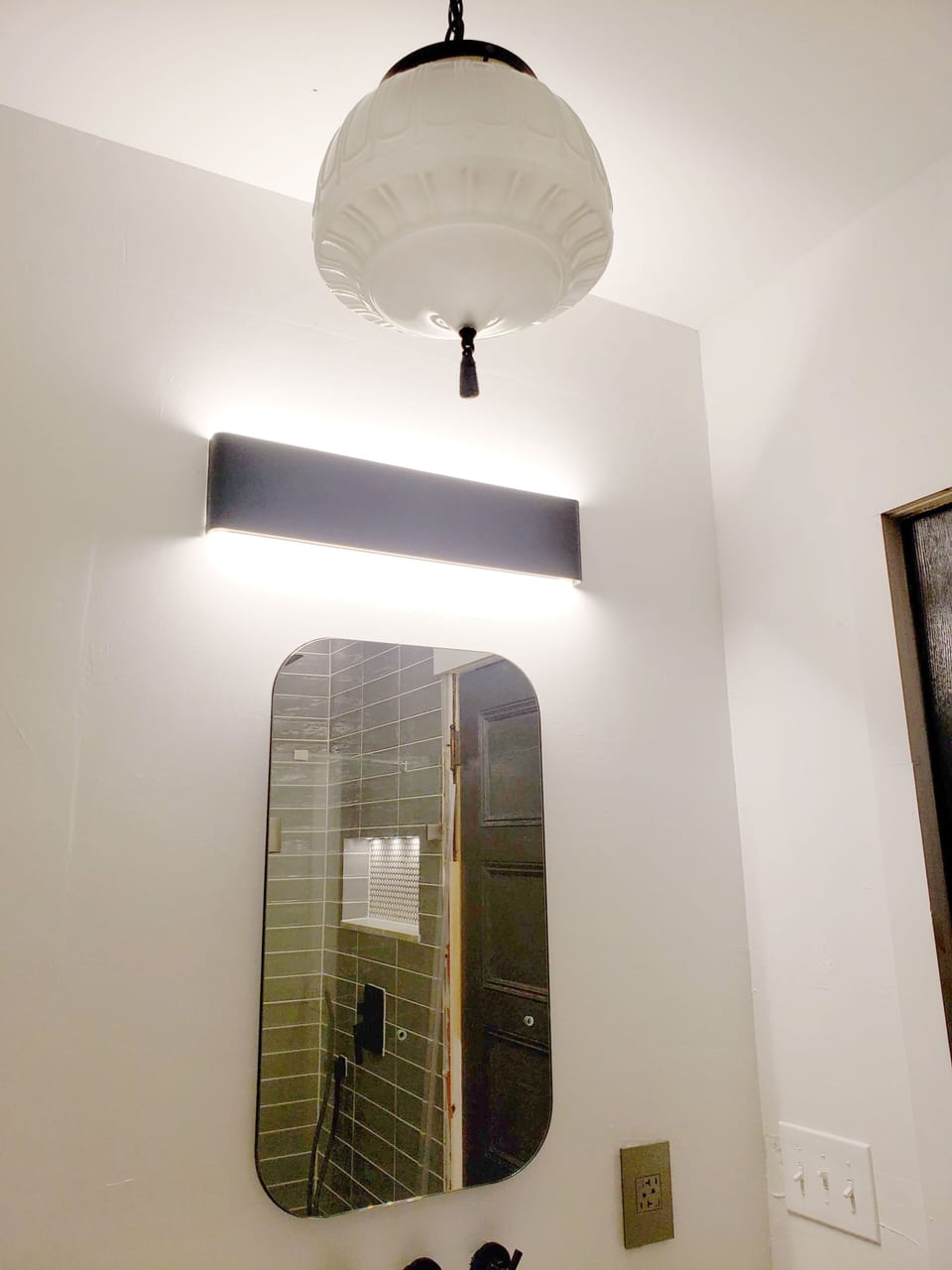 The Emory Room | Bathroom | Shower, rainfall showerhead, free toiletries, hair dryer