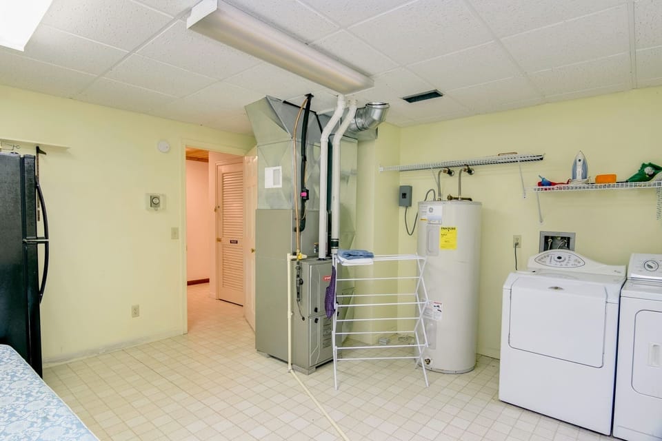 Laundry room with washer / dryer is available for guest use. 