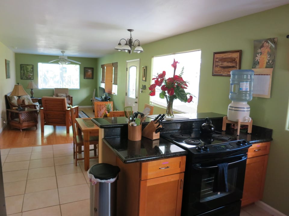 living room, dining room and kitchen 