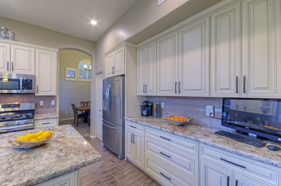 Just think how appealing your favorite foods will look on designer kitchen counter tops.