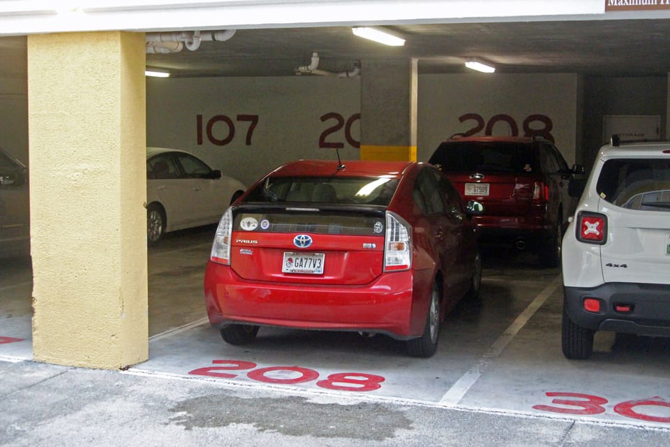 208- You will park here one car behind the other