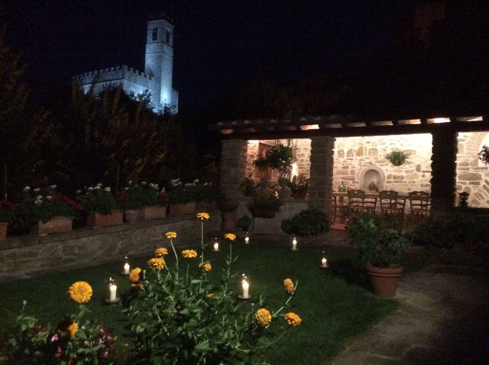 Poppi Castle from the vaults during the Guidi Wine Festival