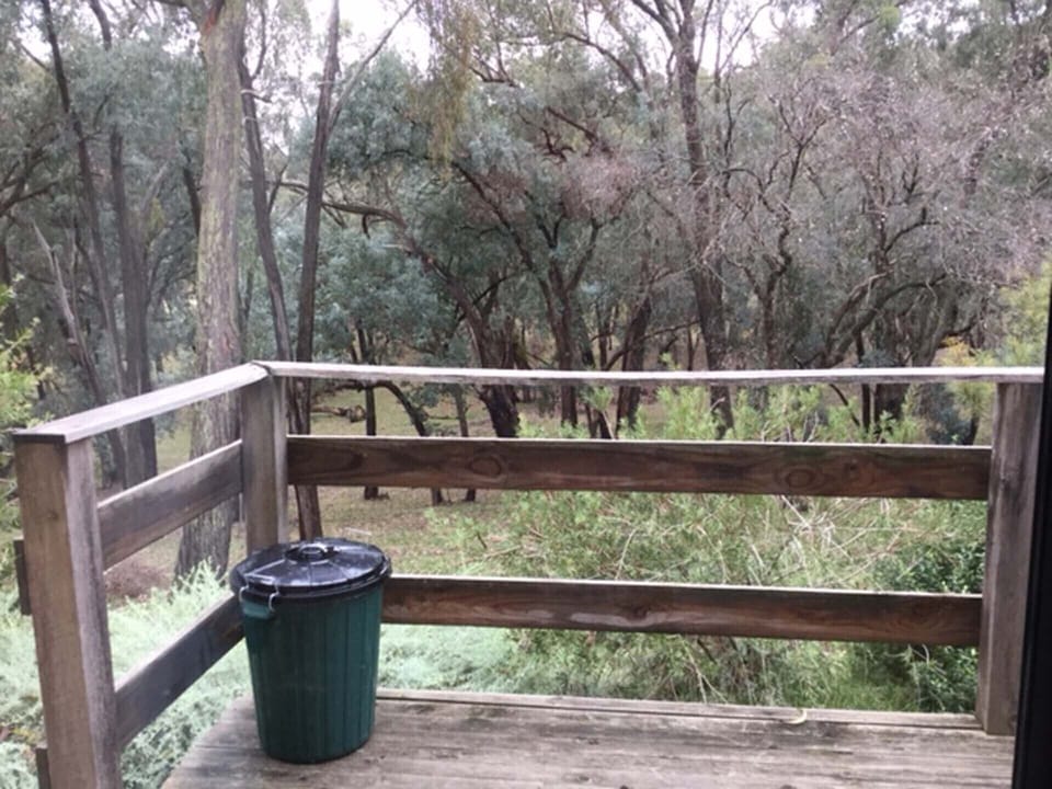 Wheelchair access via ramp to deck & sliding doors to cottage