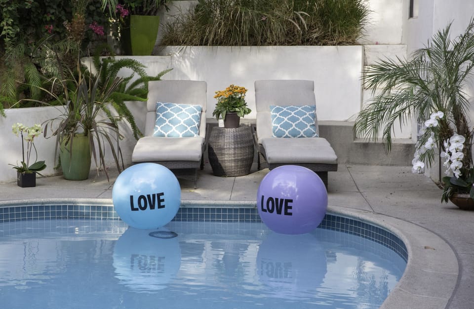 Your own tropical oasis right outside your door.  Decompress in saltwater pool.