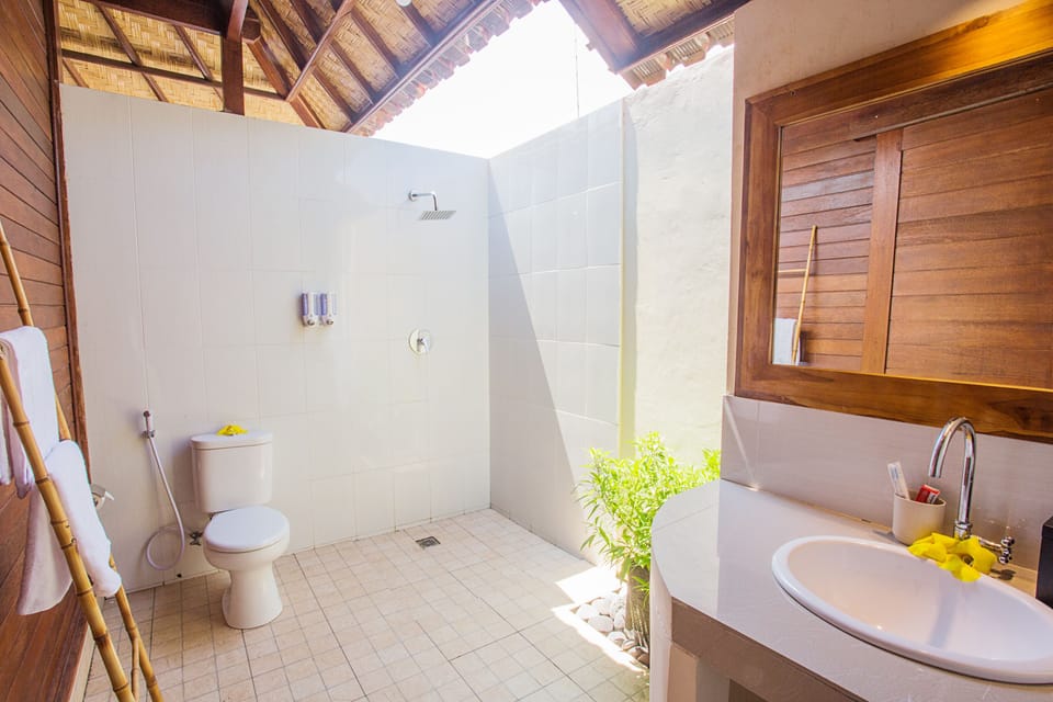 Deluxe Double Room | Bathroom | Shower, free toiletries, bidet, towels