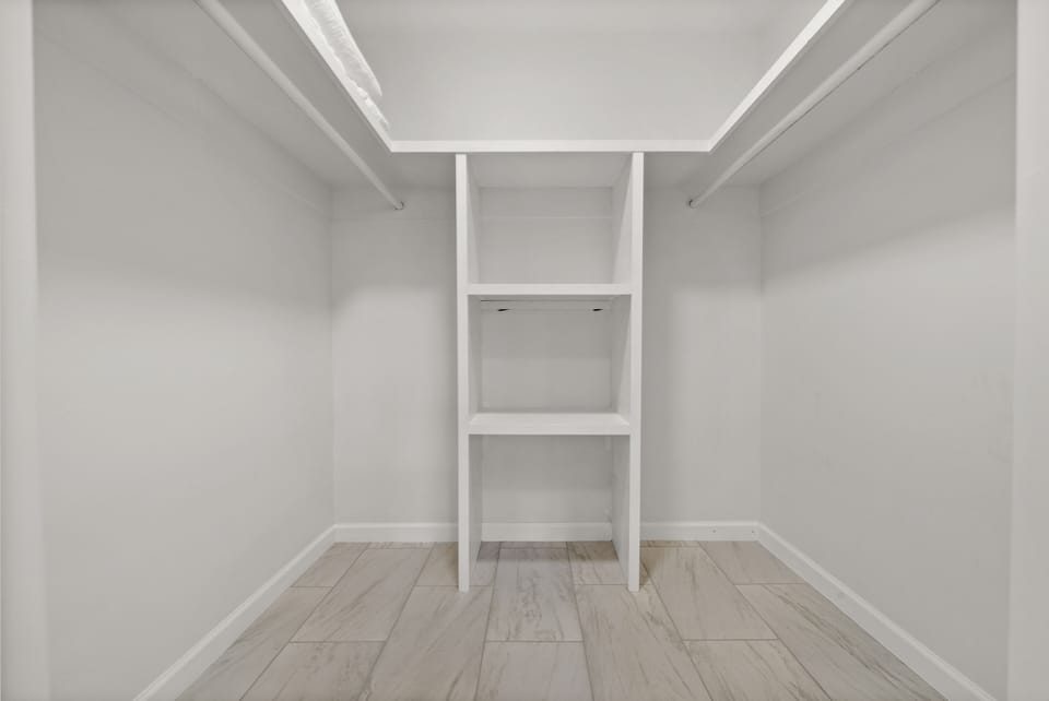 Walk-in closet, master bedroom